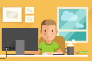 Informático trabajando en Servicios Informáticos para Empresas