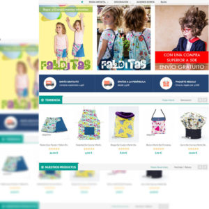 Captura de página web de venta online diseñada con Prestashop