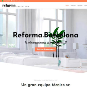 Captura de página web de Reforma.Barcelona como ejemplo de diseño de páginas web en Barcelona