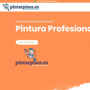 Captura de web de Pintar Pisos como ejemplo de diseño web sencillo para servicios y profesionales