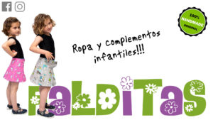 Fotografía publicitaria de dos niñas con ropa de la marca Falditas