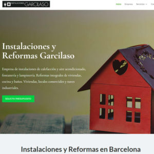 Captura de página web de empresa Instalaciones y Reformas Garcilaso como ejemplo de diseño web